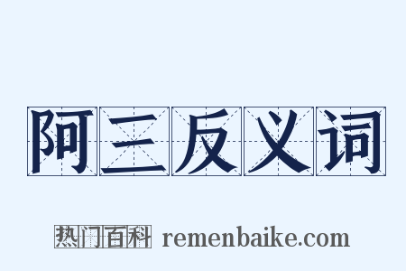 阿三反义词是什么意思的图片